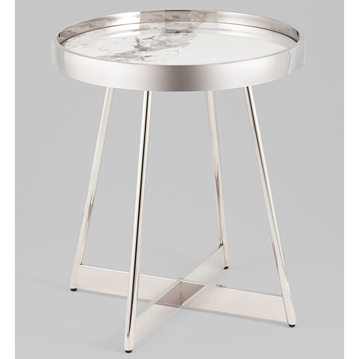 Журнальный столик Гера D50 белая керамика Stool Group EET-280