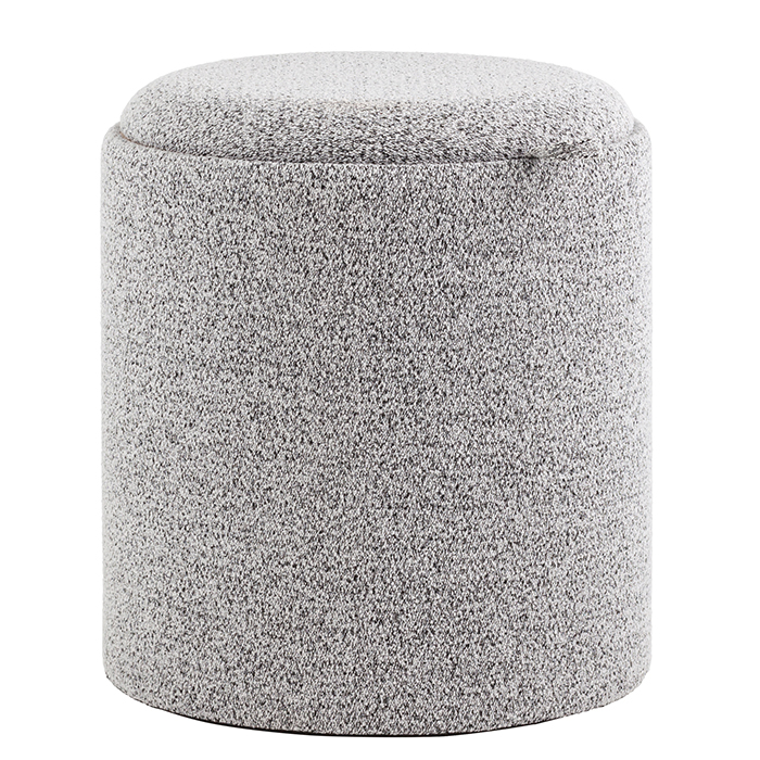 Пуф с ящиком Хюгге S букле серый Stool Group 19B260LХM LX-18