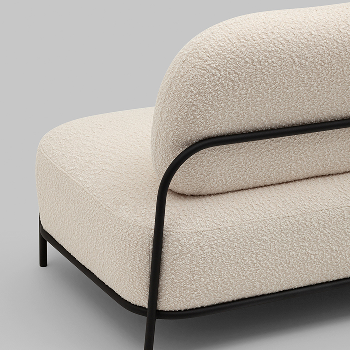 Диван Стоун букле молочный Stool Group vd-dv-stone-tr-milk