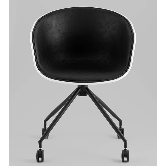 Кресло офисное Libra экокожа чёрный NL Stool Group SL-7040ZB whitePP/black PU