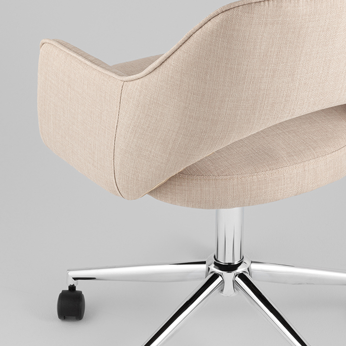 Кресло офисное Кларк рогожка бежевый Stool Group CLARKSON LINEN BEIGE