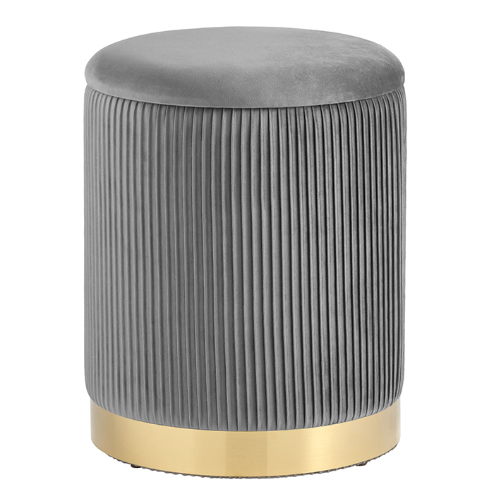 Пуф Шарлотта с ящиком велюр серый Stool Group 19A205VA-8167-55