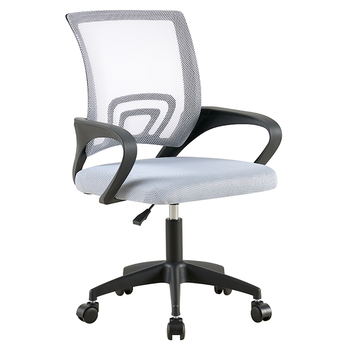 Кресло офисное TopChairs Simple серый крестовина чёрная Stool Group OUE-2501 grey