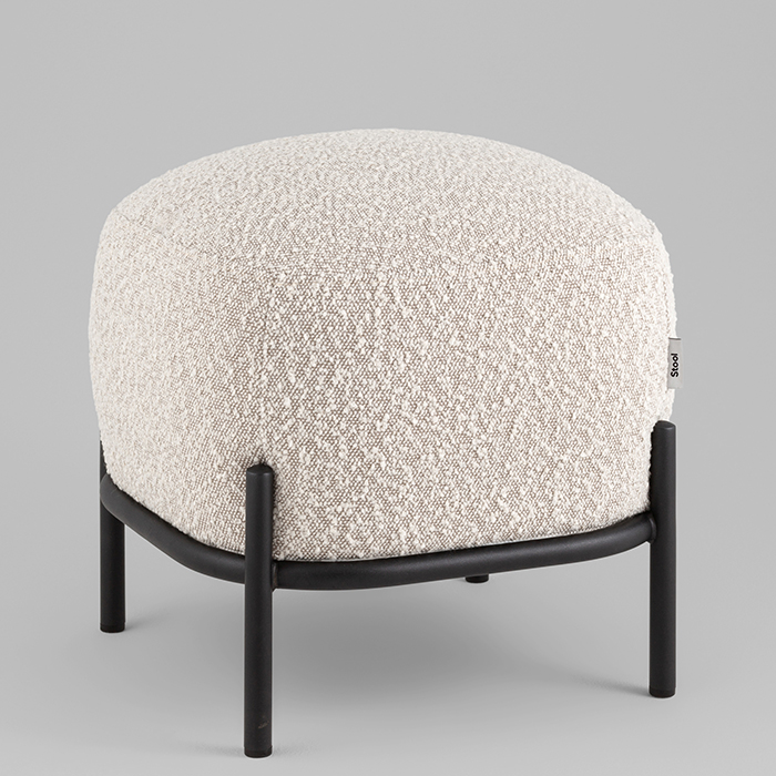 Пуф Стоун букле молочный Stool Group vd-pf-stone-milk