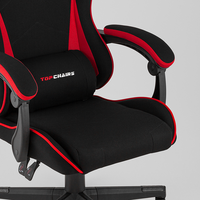Кресло игровое TopChairs Phantom чёрно-красный Stool Group GF-D80 TT701+TT703