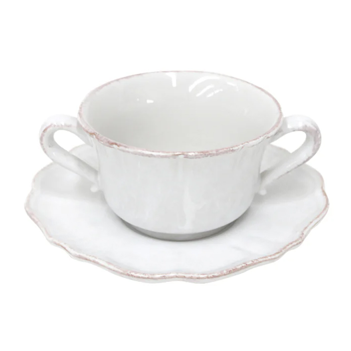 Чашка бульоная с блюдцем White 400 мл Impressions Costa Nova IM511-WHI
