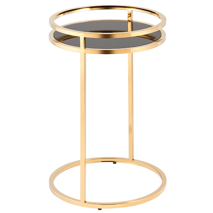 Журнальный столик Гестия 41х60 стекло чёрный Stool Group EET-079-TG