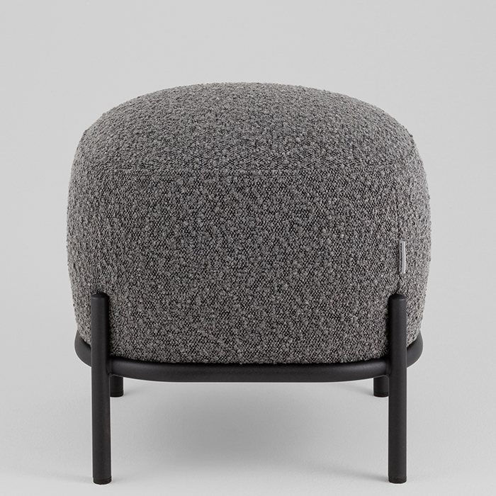 Пуф Стоун букле тёмно-серый Stool Group vd-pf-stone-tr-dg