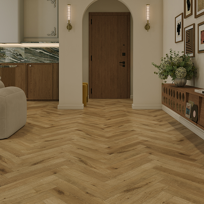 Ламинат Дуб Хайнан Herringbone Elegant Strong Norland LF304-09