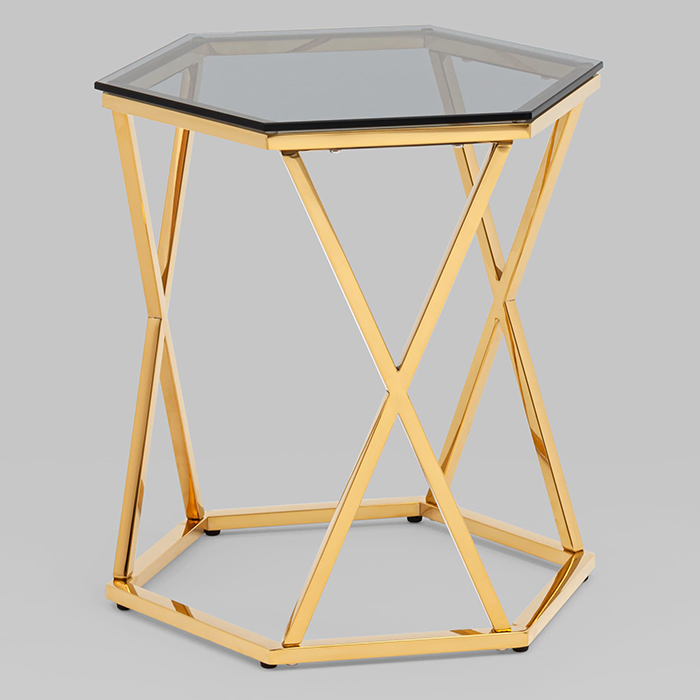 Журнальный столик Круз 48х42 стекло Stool Group EET-187-TG